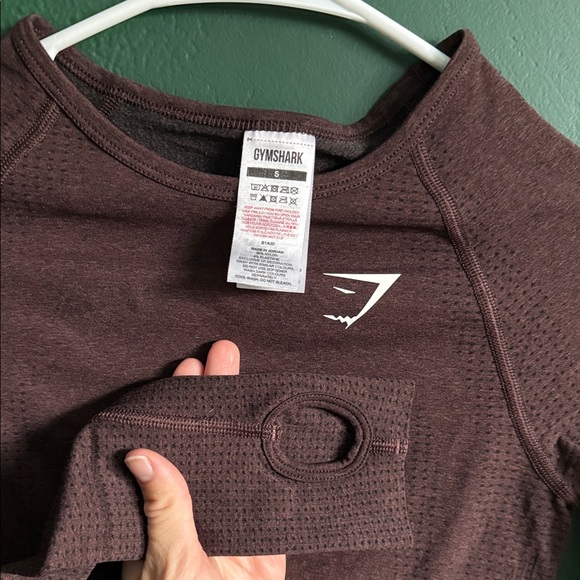 Gymshark Burgundy Long Sleeve Crop Top - Picture 4 of 7